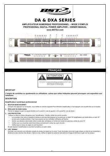 DA & DXA SERIES - Boosterprice.com