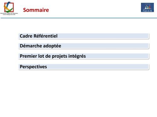 Cadre Référentiel - Ministère de l'Habitat, de l'urbanisme et de la ...