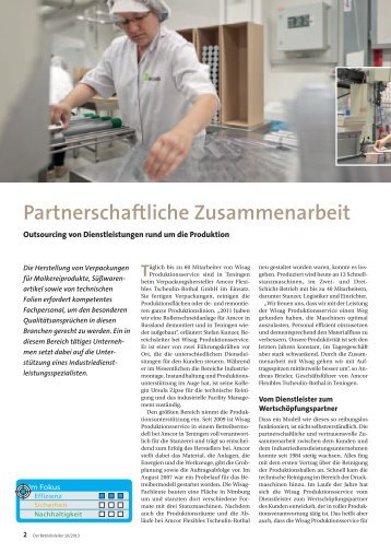 Partnerschaftliche Zusammenarbeit - WISAG Facility