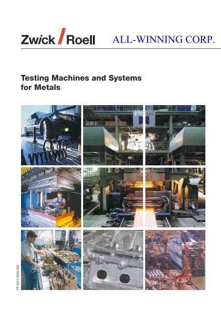 Testing Machines and Systems for Metals