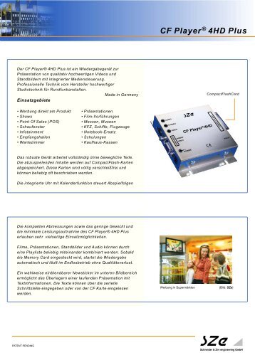 CF Player 4HD Plus - MediaScreen Bildkommunikation GmbH