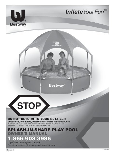 Splash-in-Shade Play Pool - Bestway