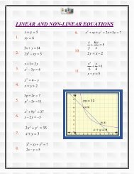 LINEAR AND NON-LINEAR EQUATIONS