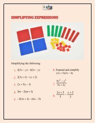 SIMPLIFYING EXPRESSIONS