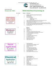 TEXAS State Board Esthetician Practical Exam kit - Cosmebeautica