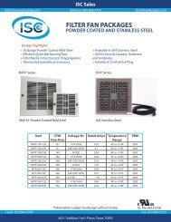 FILTER FAN PACKAGES - ISC Enclosure Cooling