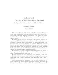 A Review of The Art of the Metaobject Protocol - Dreamsongs