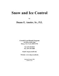 Snow and Ice Control - Cornell Local Roads Program - Cornell ...