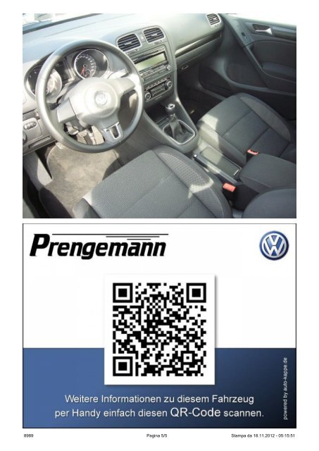 Volkswagen Golf V Sportline 1,6 l 75 kW 5-Gang 7.490 EUR
