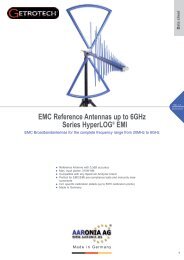 EMC Reference Antennas up to 6GHz Series HyperLOG ... - Getrotech