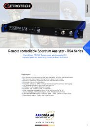 Remote controllable Spectrum Analyzer - RSA Series - Getrotech
