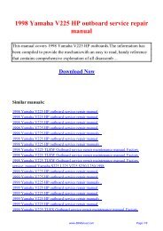 Yamaha Outboard F2 5c Workshop Repair Manual Download 2003 Pdf Repair Manuals Repair Outboard
