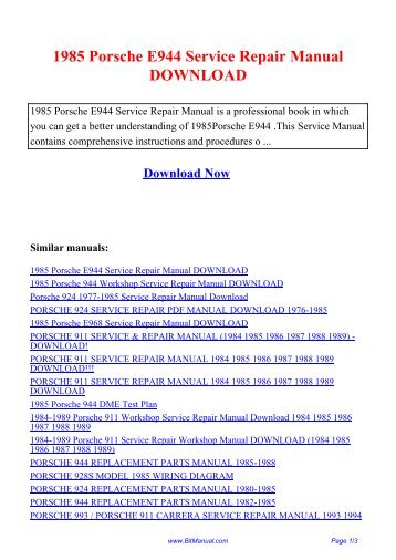 1985 Corvette Service Manual Download Free