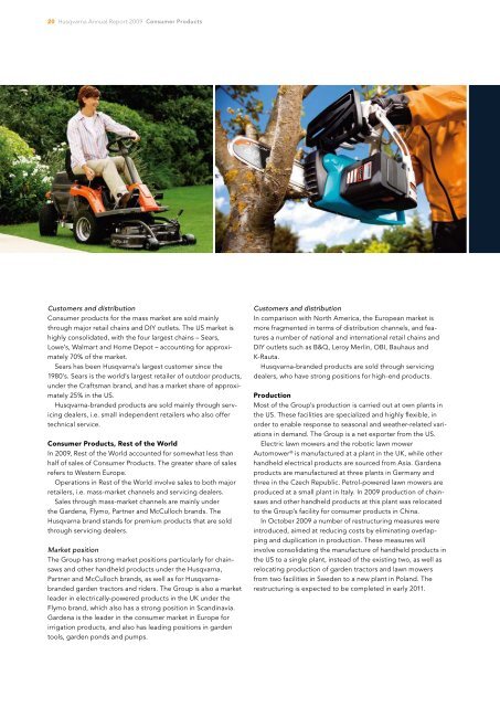 Annual Report 2009 - Husqvarna Group