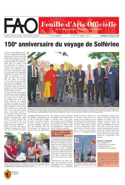 150e Anniversaire Du Voyage De Solferino Geneva International 150e Anniversaire Du Voyage De Solferino Geneva International