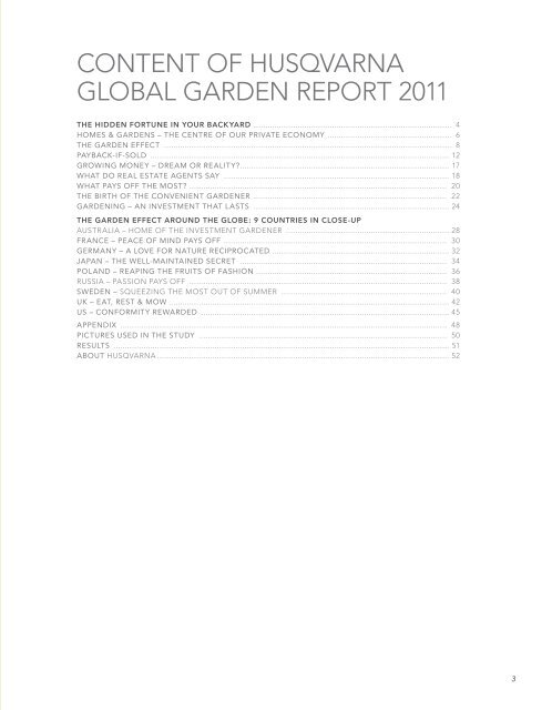 The Global Garden Report 2011 - Husqvarna Group