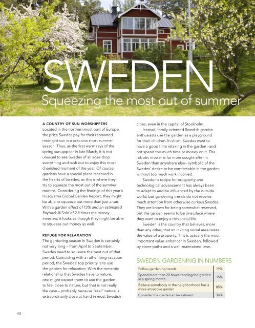 The Global Garden Report 2011 - Husqvarna Group