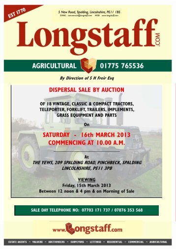 Frier Tractor Auction - March 2013 - Longstaff