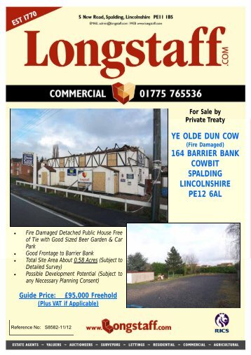 ye olde dun cow 164 barrier bank cowbit spalding ... - Longstaff