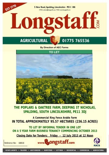 the poplars & oaktree farm, deeping st nicholas, spalding ... - Longstaff