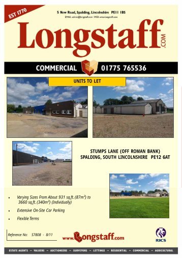 units to let stumps lane (off roman bank) spalding, south ... - Longstaff