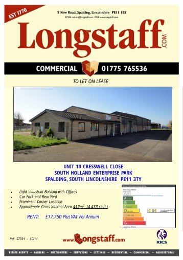 unit 10 cresswell close south holland enterprise park ... - Longstaff