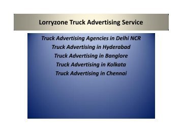 Lorryzone Truck Advertising Service