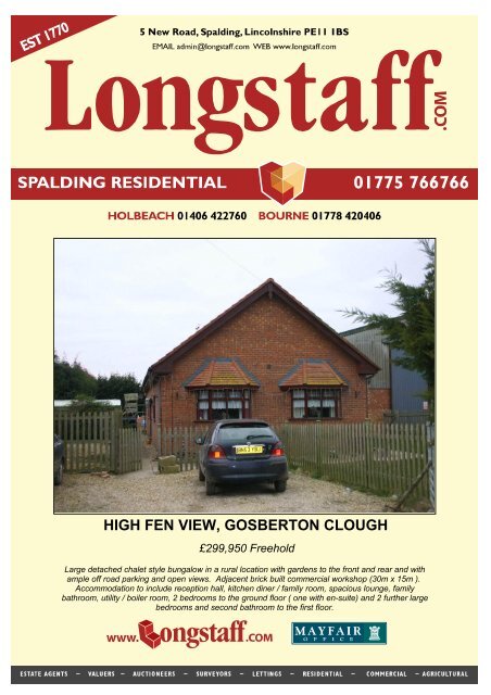 HIGH FEN VIEW, GOSBERTON CLOUGH - Longstaff