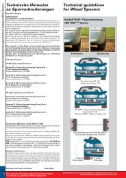 H&R Hinweise Spurverbreiterungen - TRC-Tuning