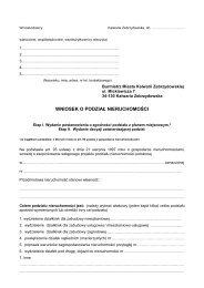 wniosek o podział nieruchomości - Kalwaria Zebrzydowska, Urząd ...