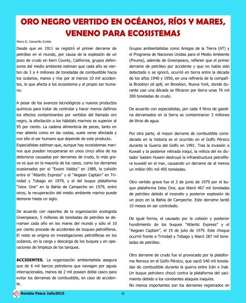 REVISTA PESCA JULIO 2015