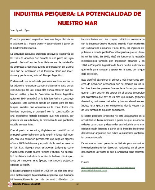 REVISTA PESCA JULIO 2015