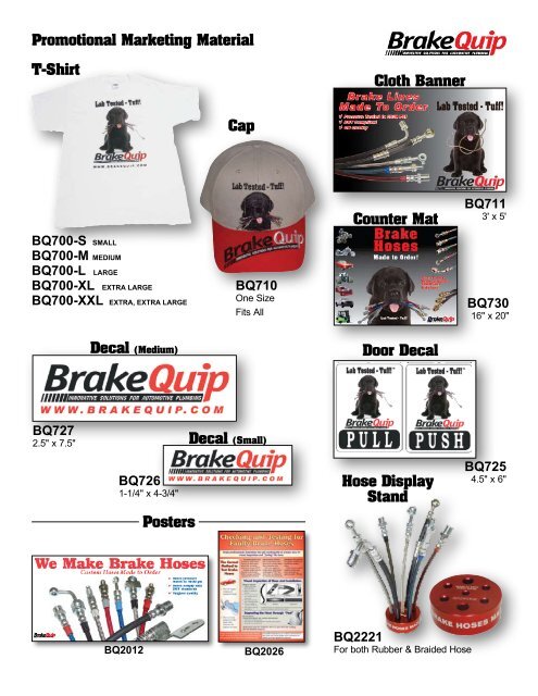 Catalogs Brochures Promotional Marketing Material - BrakeQuip