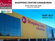 shopping centar karaburma retail units for lease - DANOS