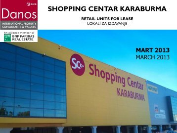 shopping centar karaburma retail units for lease - DANOS