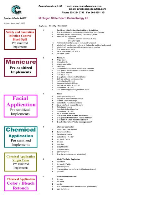 Cosmetology kit list deals