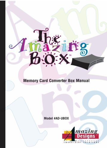 Amazing Box Manual - Amazing Designs