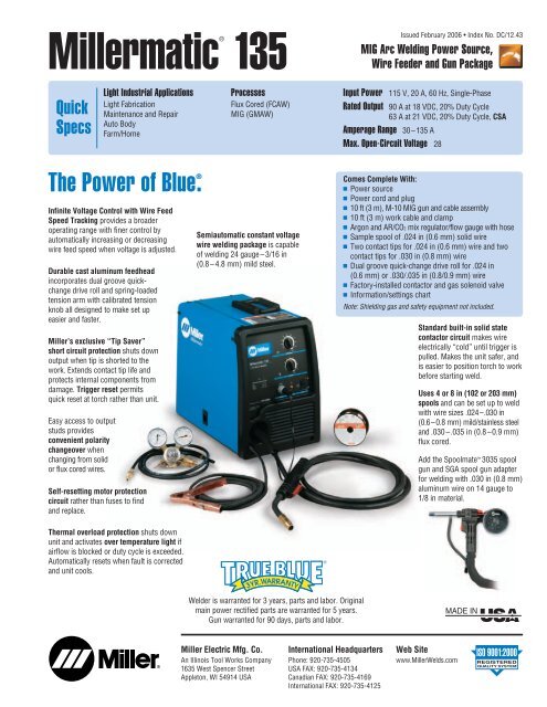 Millermatic 135 outlet