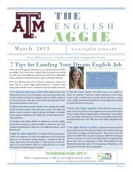 March 2013 - Department of English - Texas A&M University