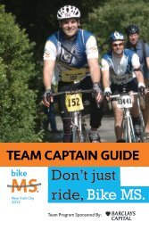 team captain guide - Bike MS