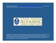 Slides - Johns Hopkins Bloomberg School of Public Health