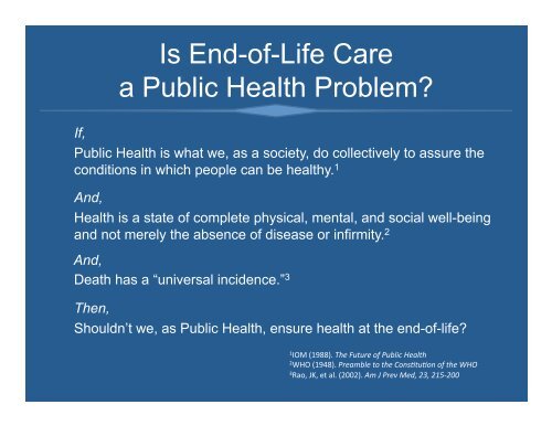 Slides - Johns Hopkins Bloomberg School of Public Health
