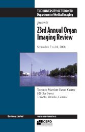 24th Annual Organ Imaging Review - CEPD University of Toronto
