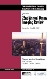 23nd Annual Organ Imaging Review - CEPD University of Toronto