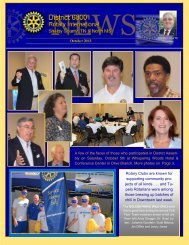 Rotary Clubs are known for supporting community pro- jects of all ...