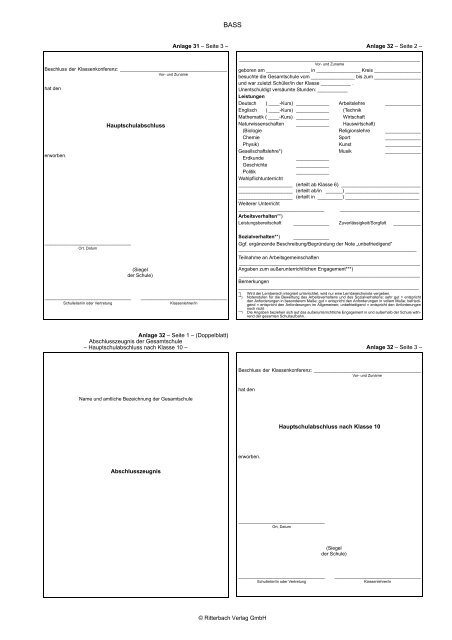 BASS 13 â 21 Nr. 1.1 Verordnung Ã¼ber die Ausbildung und die ...