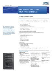 EMC Celerra NS40 Specification Sheet - EMC Centera