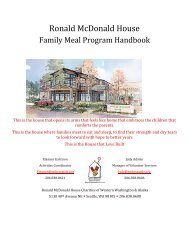 Meal Program Manual - Ronald McDonald House Charities of ...