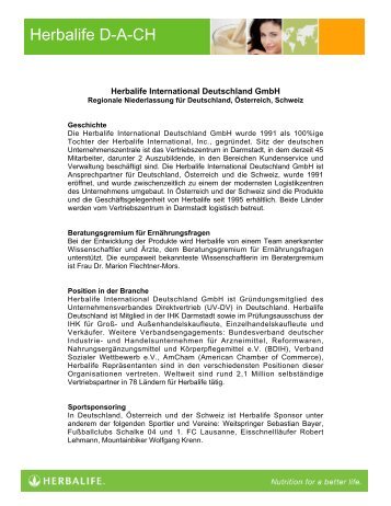 unternehmensprofil herbalife