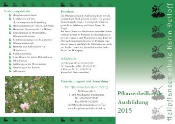 Pflanzenheilkunde-Ausbildung als PDF - Heilpflanzenschule Karin ...